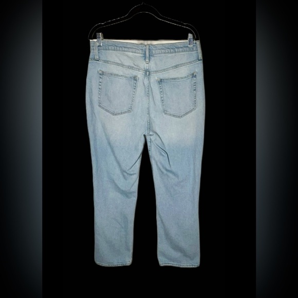 J. Crew Factory Essential Straight Jean in Light Wash with Blown-Out Knees, 31 - Picture 3 of 12